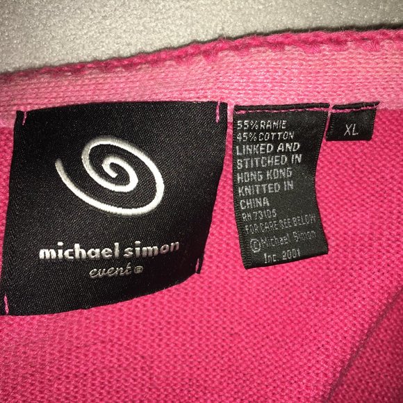 Michael Simon Heart Sweater = Hot Pink & Red Sequins ShowStopper  Sw1 - Picture 4 of 5